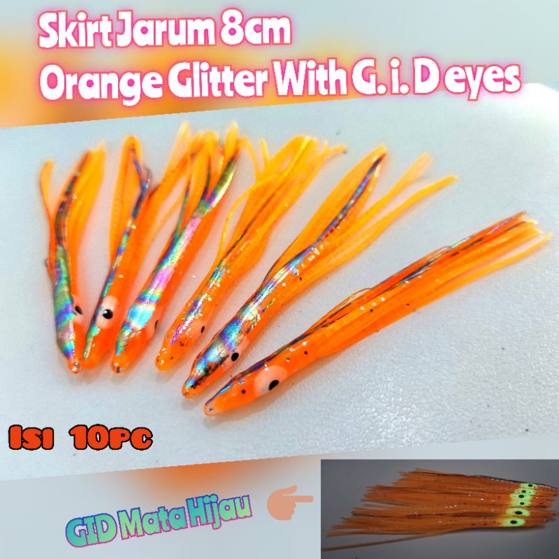 Squid Jarum Model Squid Orange GID Mata 8cm