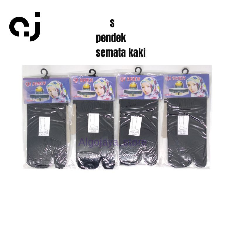 TOKO KL | kaos kaki stoking dua jari wanita dewasa / kaos kaki jempol muslimah warna hitam polos