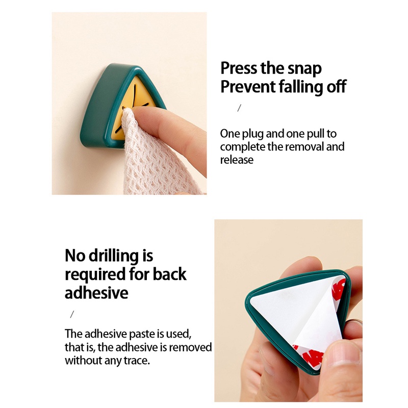 Creative Self Adhesive Plug Push In Towel Holder / Wall Mounted Wash Cloth Storage Hanging Hooks