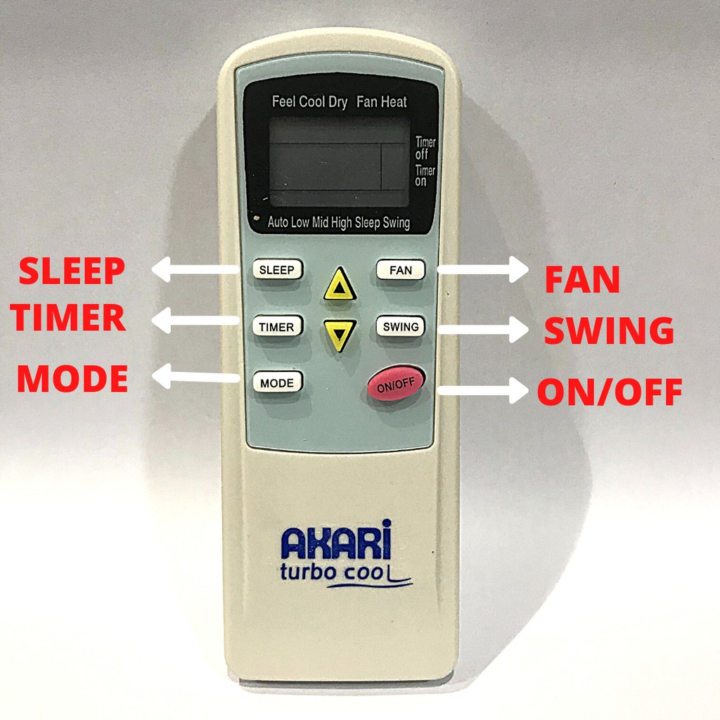 Remote Ac Akari Turbo Cool