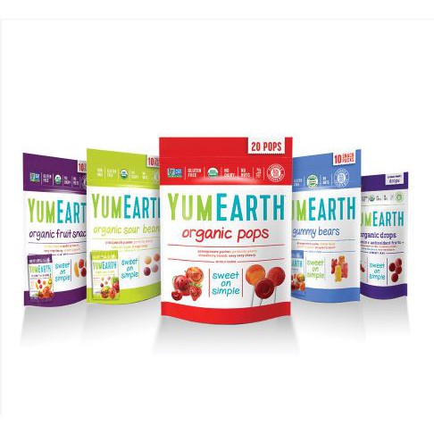 

yumearth organic pops fruit snack gummy bear gluten free sugar free vegan non diary yum earth