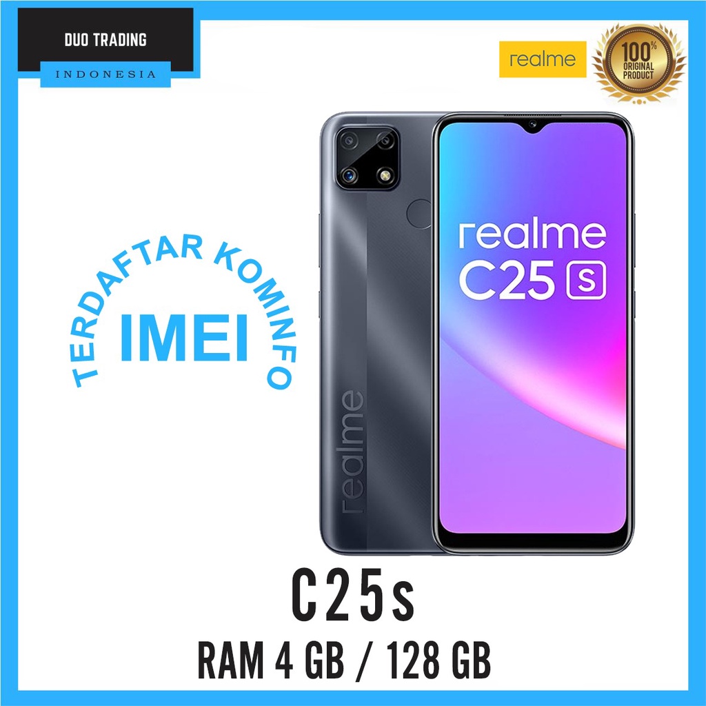 REALME C25S RAM 4/128 GB GARANSI RESMI REALME C25 S RAM 4GB ROM 128GB