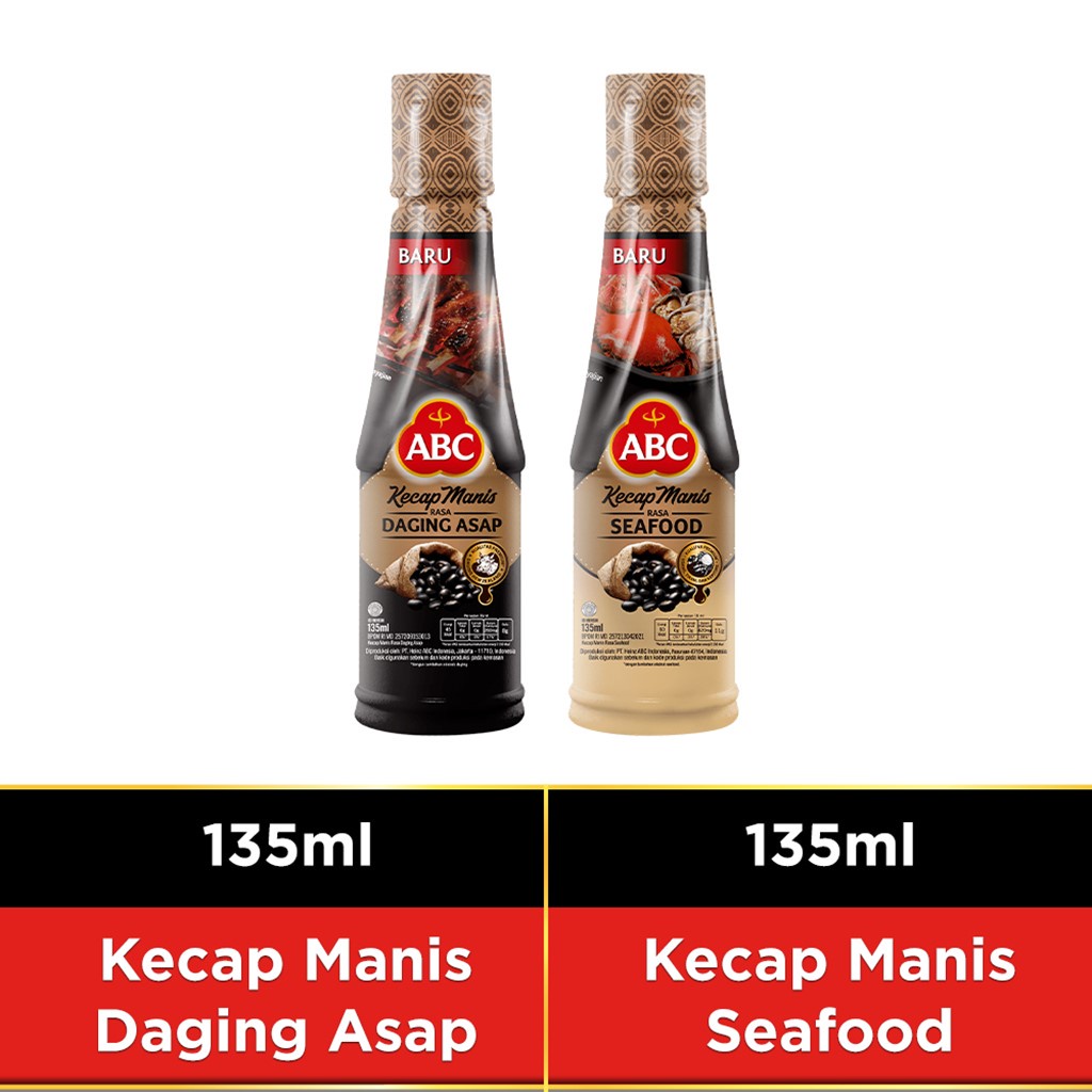 Jual ABC Kecap Manis Rasa Daging Asap 135 Ml & Seafood 135 Ml | Shopee ...