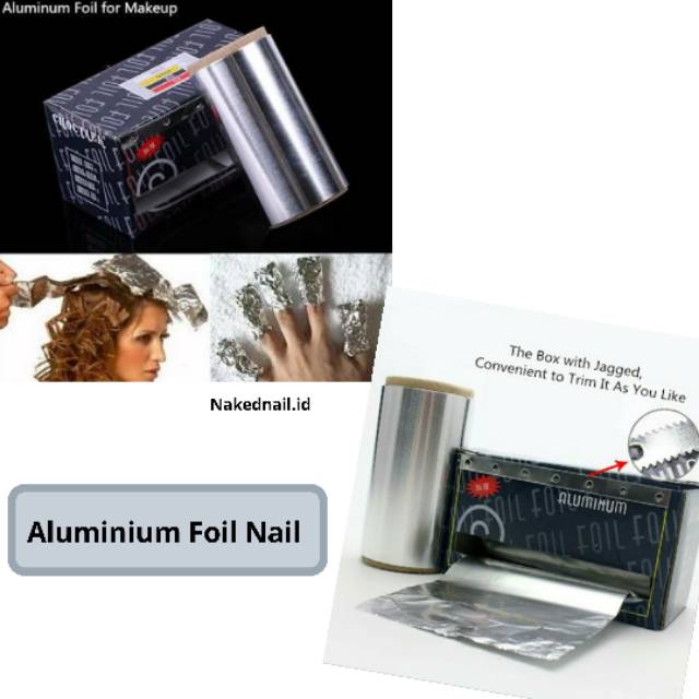Kertas aluminium foil Aluminium foil untuk remover gel soak off  aluminium foil nail art nailart