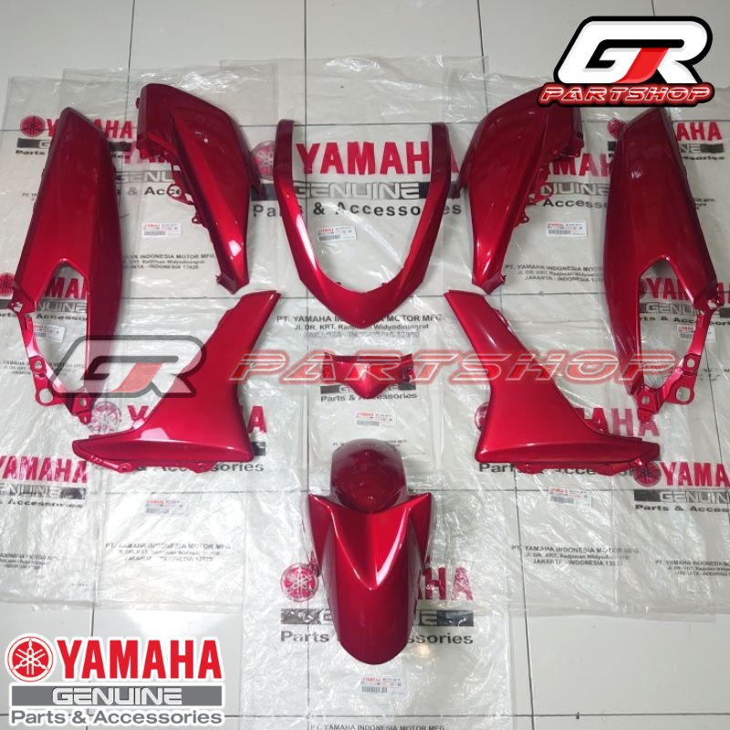 body halus fullset nmax old merah glossy 2dp-p3 original yamaha paket bodi fulset full ful set ori ygp kilap