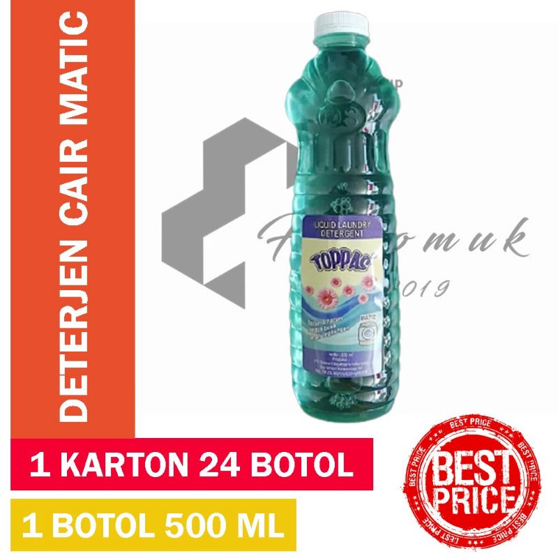 Deterjen Cair Liquid Matic / Sabun Cuci Baju (500ML) TOPPAS