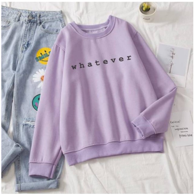 SWEATER UNISEX WHATEVER  TEBAL PREMIUM TERBARU,