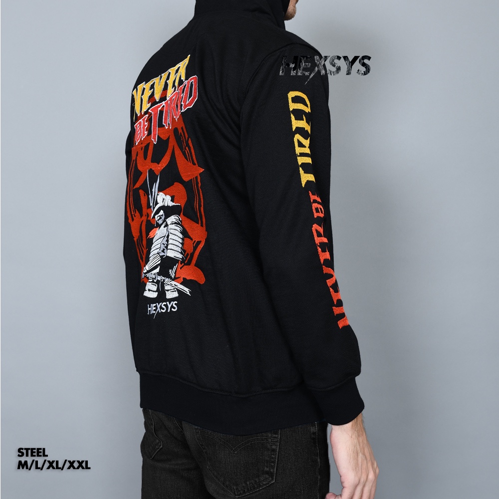 Bossque X Hexsys - Steel Hoodie Bordir Mythology Memphis Jumper Sweater Pria Racing Hoodie Kremlin