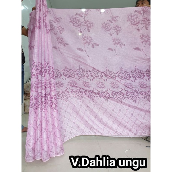 Kain vitrage meteran #kainsaja vitrase terbaru gordyn korden gorden motif mawar dahlia (bahan tipis)