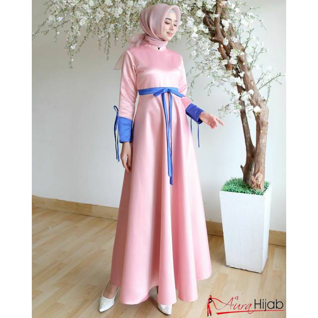 Gaun pesta malika gown aura hijab
