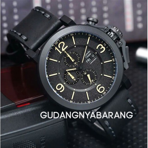 JAM TANGAN PRIA - LAKI - COWOK ALEXANDRE CHRISTIE AC 6281 BLACK HITAM ORIGINAL KEREN