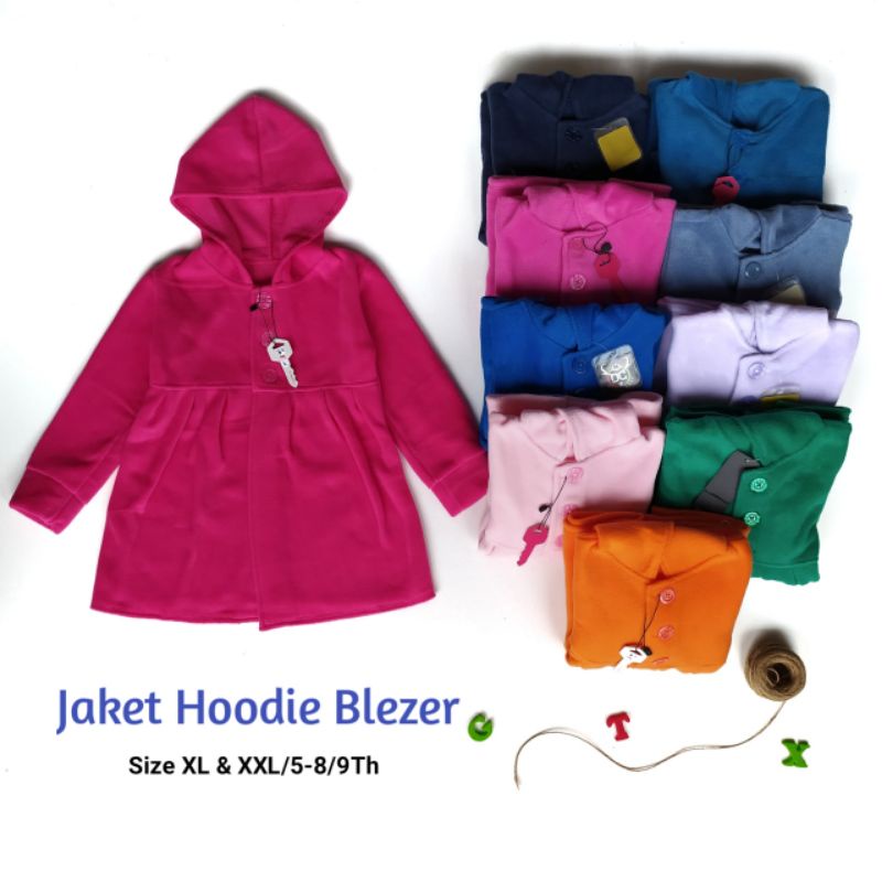 Jaket Hoodie Anak Perempuan Cewek 2_9 Tahun Blezer Sweater