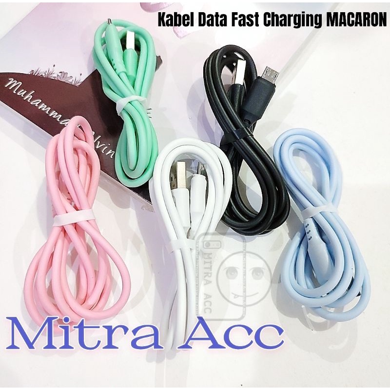 KABEL DATA MACARON FAST CHARGING MICRO USB DATA CABLE