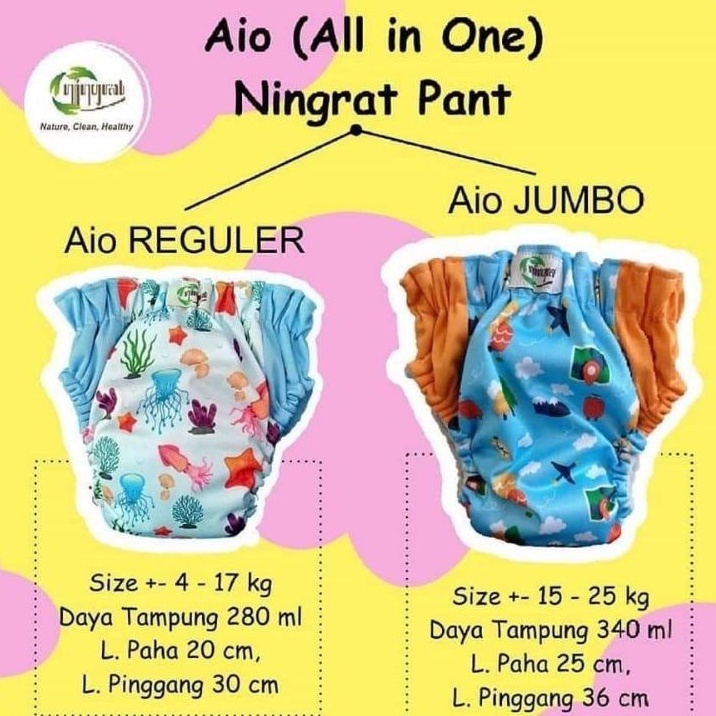 Popok Bayi  Clodi Bayi Pampers Clodi Ningrat AIO Original