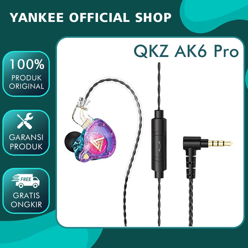 QKZ AK6 Pro Detachable Earphone with Mic Headset alt KZ EDX Pro CCA CRA