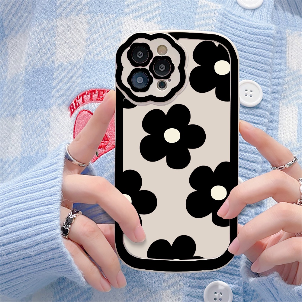 Soft Case Silikon Motif Bunga Untuk iPhone 11 Pro Max 12 Pro Max 13 Pro Max XR X XS Max