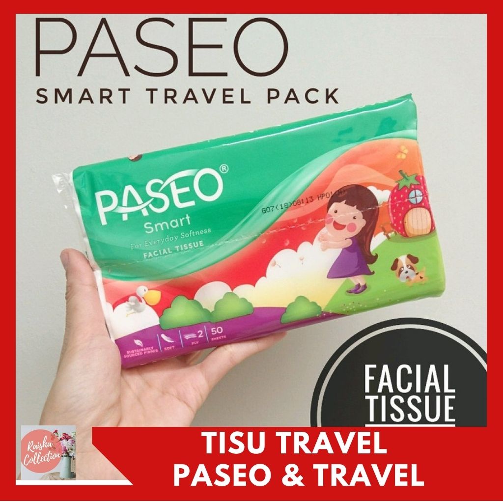 RC TISSUE PASEO SMART TRAVEL PACK 2PLY ISI 50 SHEET MURAH