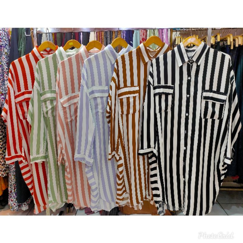 Tunik Rayon | Atasan Jumbo | Tunik Jumbo | Atasan Wanita | Tunik Wanita | Tunik Motif Salur