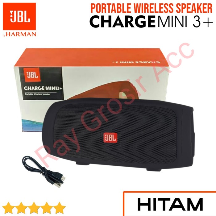 Speaker Mini Speaker Bluetooth JBL Wireless Portable Charge Mini 3 Plus / Mini 3+ - Hitam(A0T4) Speaker Mini Free Mic Speaker Mini USB Speaker Mini Bass Speaker Mini Import H5X3 Speaker Mini JBL Speaker Mini Radio Speaker Mini Original Speaker Mini Karaok