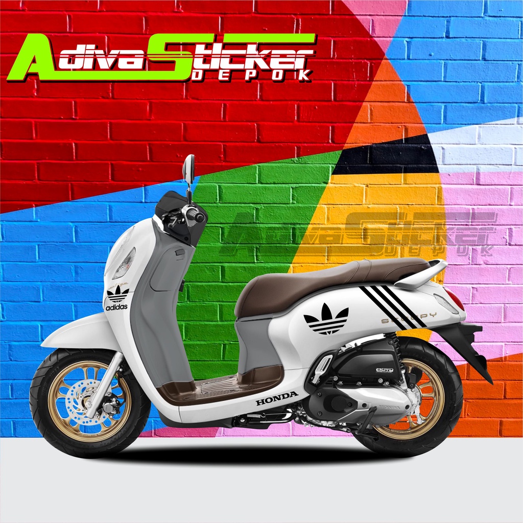 stiker adidas all scoopy striping scoopy