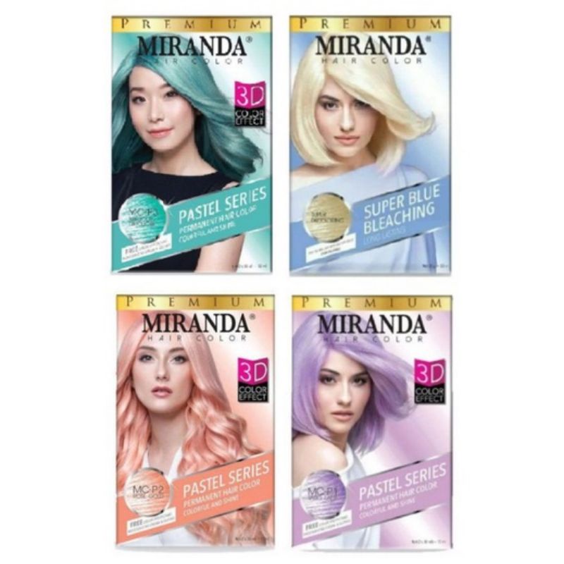 MIRANDA Hair Color Pastel Series Permanent Hair Color Colorful and Shine 30 ML