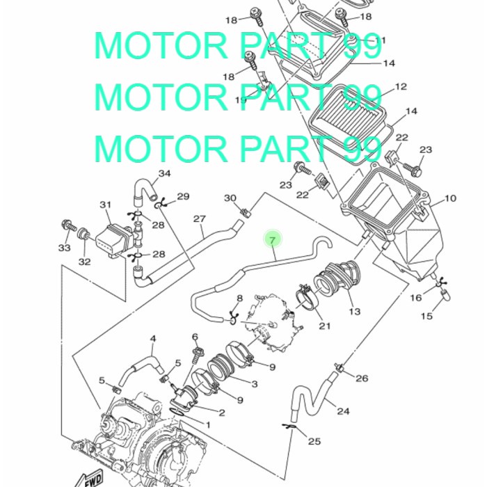 SELANG HAWA JUPITER MX NEW 135 ORIGINAL 50C-E4197-00