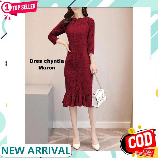 Dress Korean Style Wanita Terbaru Dress Korea Party Casual Dress Midi Dress Remaja Baju Pesta Natal 