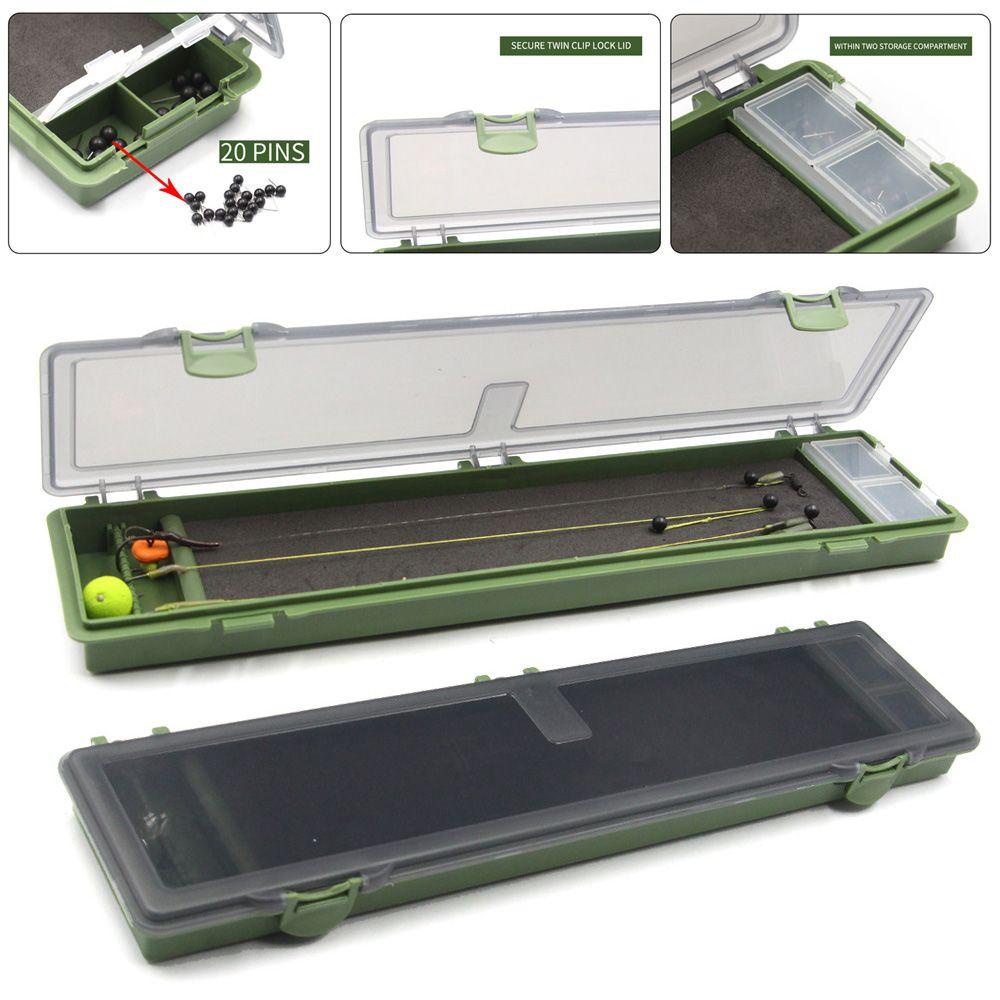 Top Carp Fishing Tools Box Dengan 15pcs Pins Wadah Case Pancing Umpan Tackle