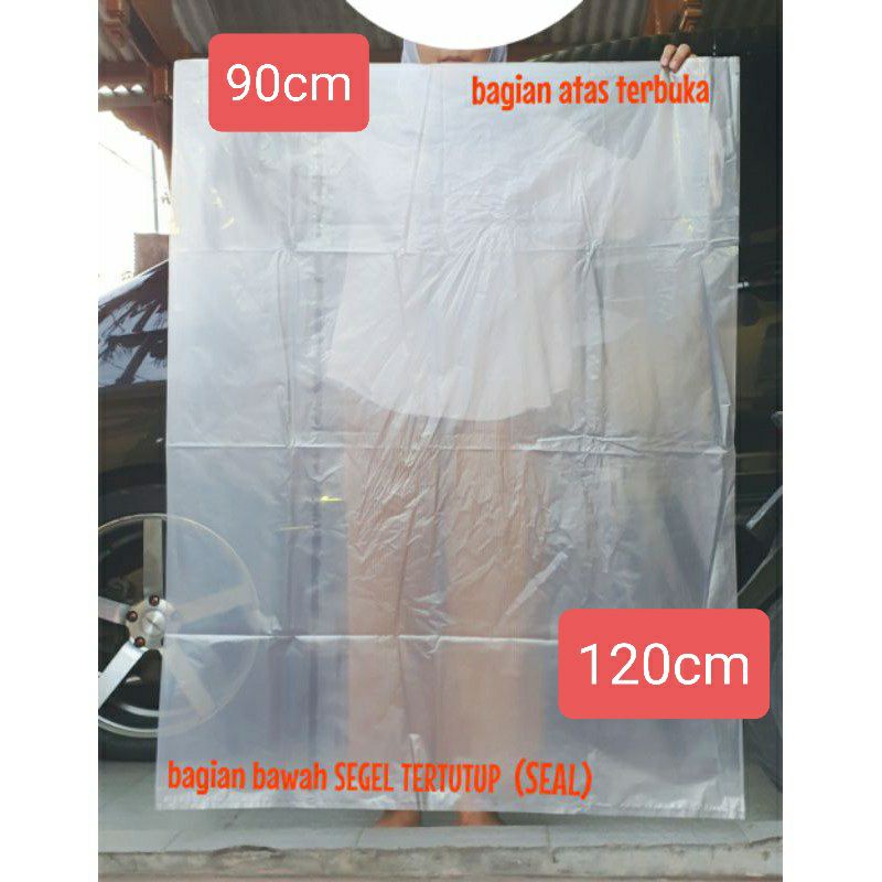 Plastik Besar 90x120cm | Kantong Plastik PE Jumbo Untuk Laundry Londry Bening Transparan Buram