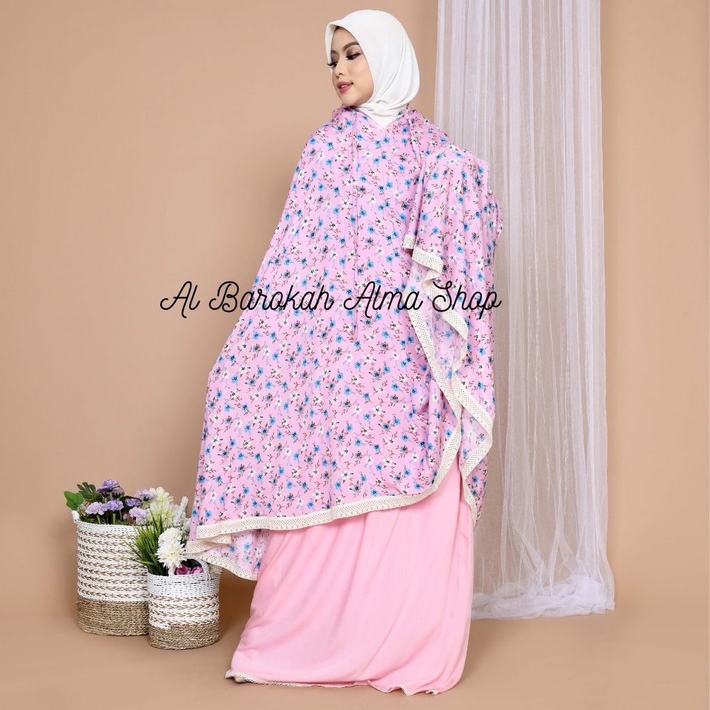 Mukena Bali Jumbo Remaja Dewasa Travelling 2 in 1 Rayon Premium