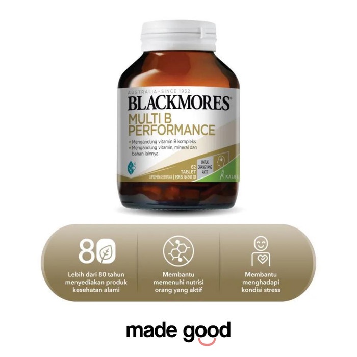 

Blackmores Multi B Complex Performance 30 - 62 Kaps BPOM Kalbe Vitamin