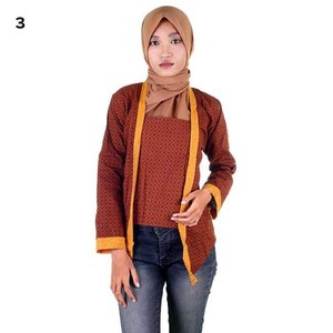 Kebaya Kutubaru | Blouse Kutubaru | Embos Kombinasi Monik - Warna 5