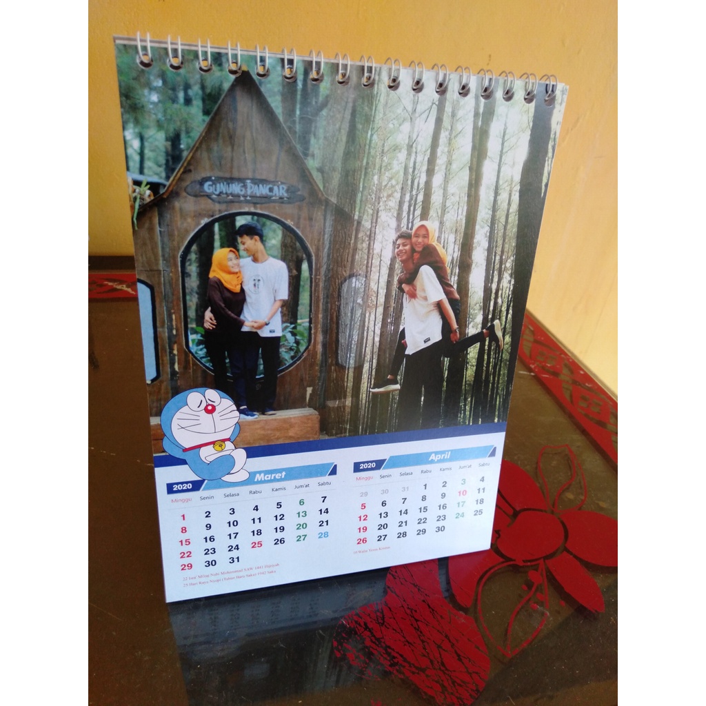 kalender meja potrait 6 lembar