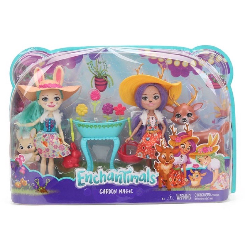BONEKA ENCHANTIMALS GARDEN MAGIC Doll Playset - BUNNY & DEER