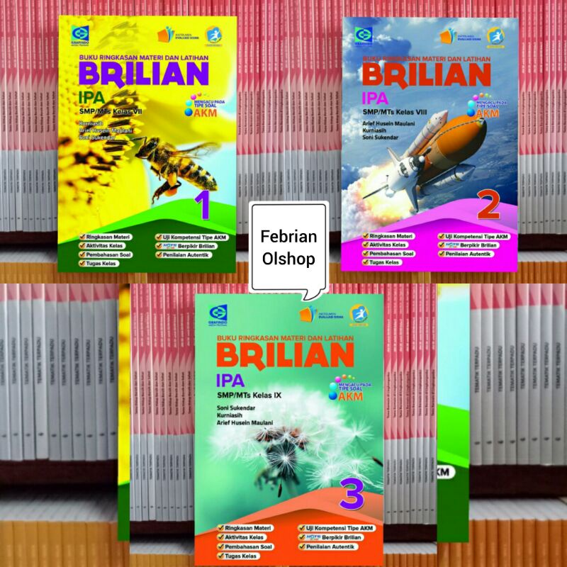 BUKU BRILIAN AKM IPA SMP/MTS KELAS 7 8 9 REVISI K13N GRAFINDO