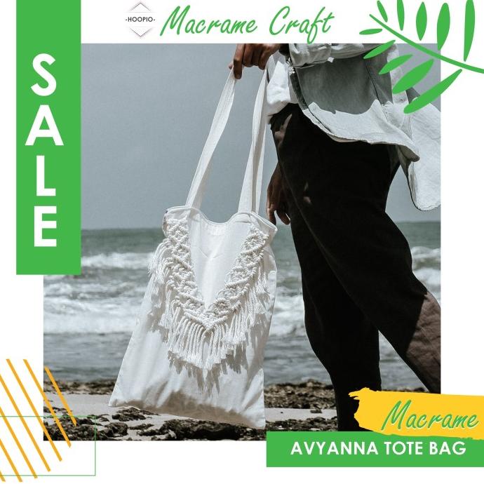 [HOOPIO] TOTE BAG | MACRAME TOTE BAG | AVYANNA MACRAME TOTE BAG BERKAH