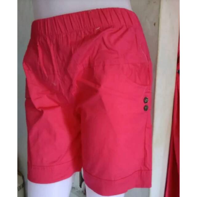 Celana pendek hotpant celana wanita Twill combed