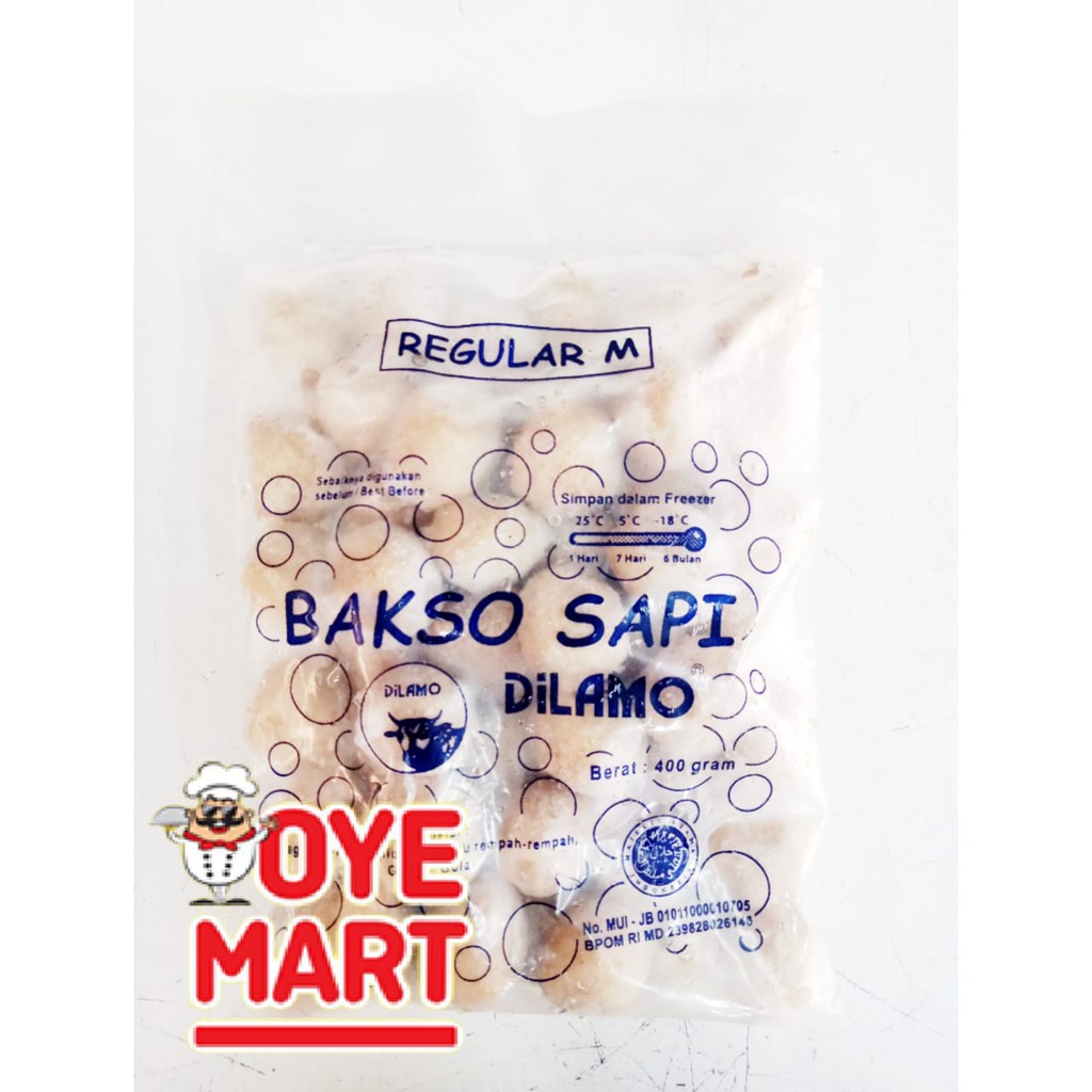 DILAMO BAKSO SAPI REGULER-M 400GR ISI 50 BASO SAPI