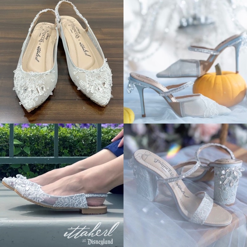 ittaherl cinderella 35-41 . mickey x disney OPEN JASTIP love letter size 37,38,39,40 hitam. heels pu