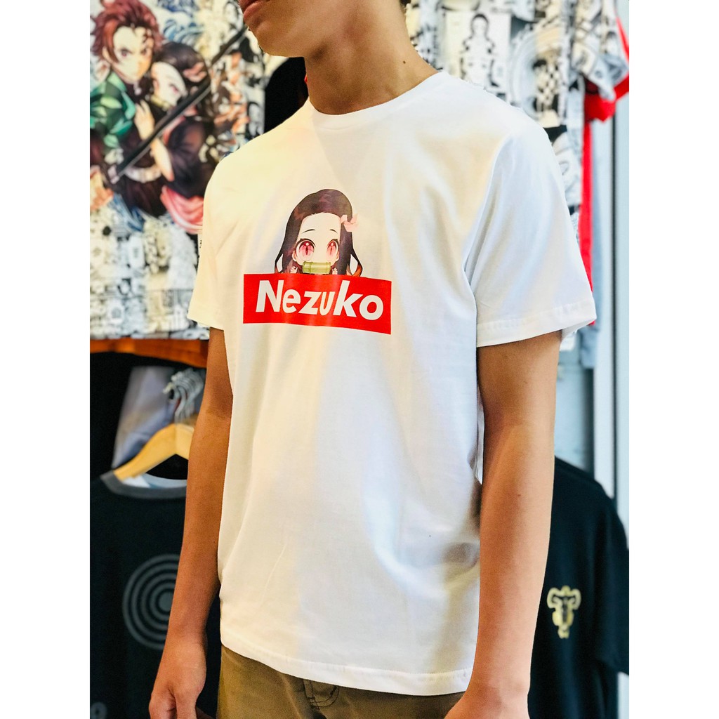 Kaos Nezuko Kamado Box White Kimetsu no Yaiba Demon Slayer