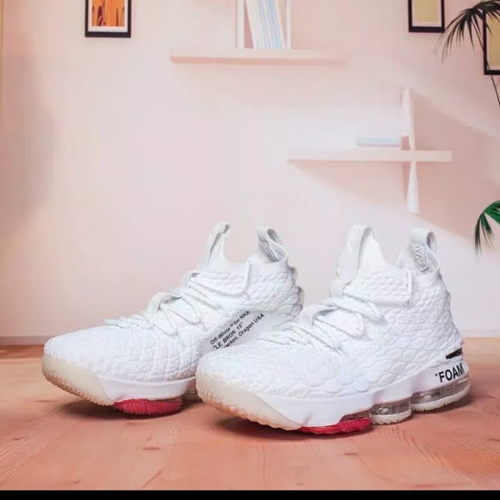 Lebron James 15 Off White Sepatu Basket