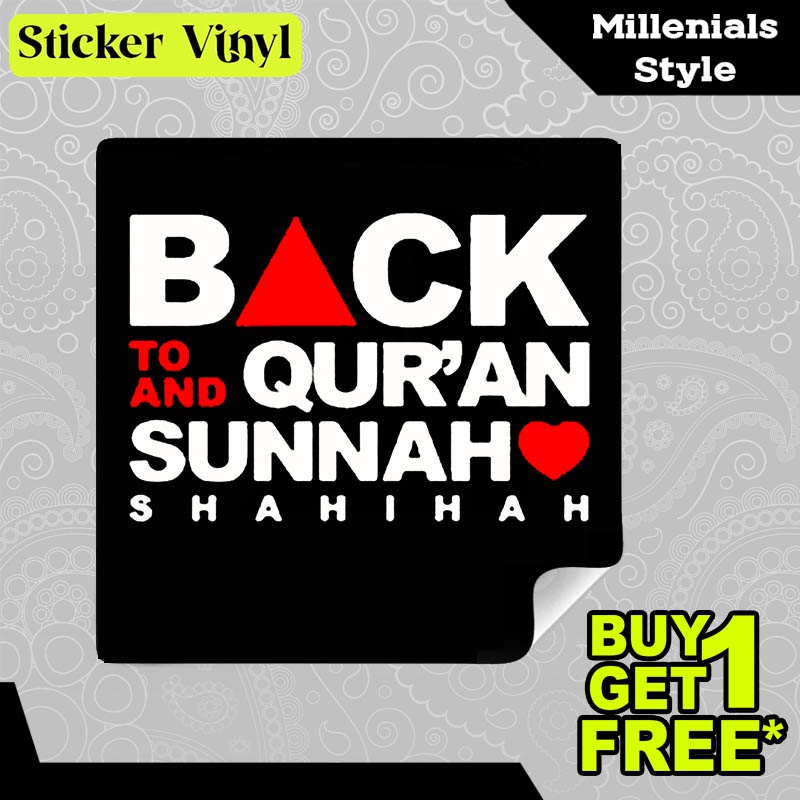 

Stiker Sticker Back To Quran And Sunnah Gambar Unik Desain Keren dan Kekinian Aesthetic Bahan Vinyl Satuan Anti Air