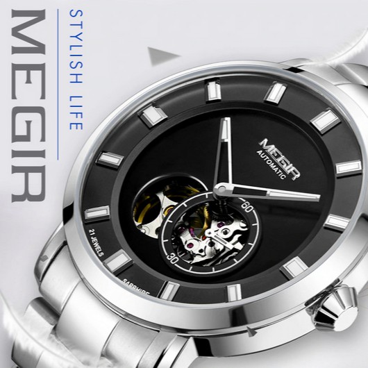 MEGIR MS62052 ORIGINAL Jam Tangan Pria MEGIR Automatic Analog DEM'S