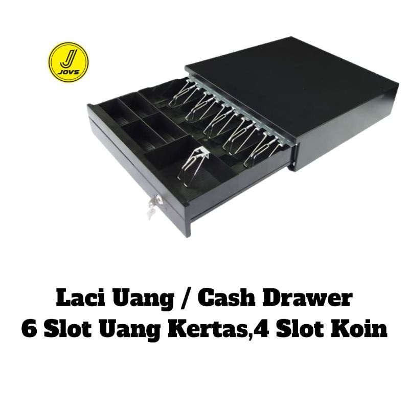 Cash Drawer Laci uang 6 slot Kertas &amp; 4 Koin Mesin kasir