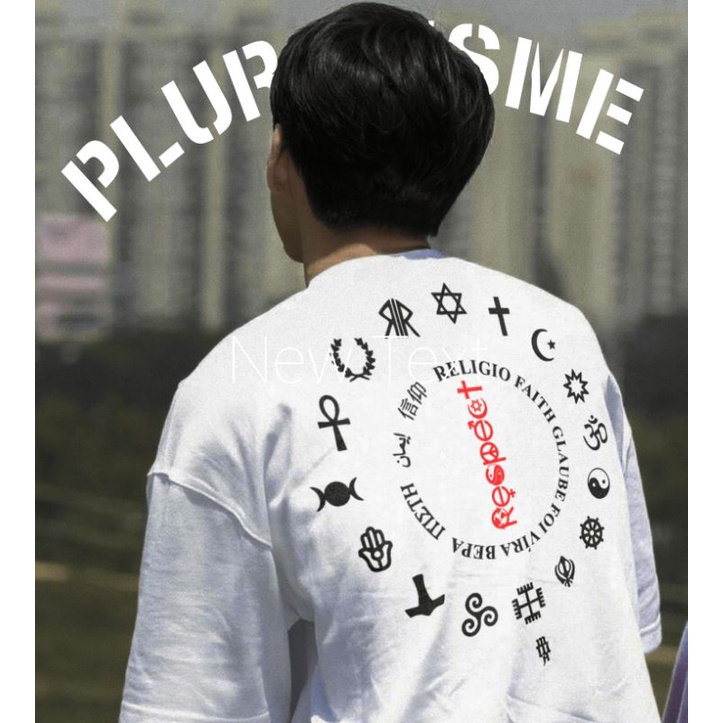 Kaos distro original pluralisme baju distro pluralisme agama kaos pendek putih trend 2022