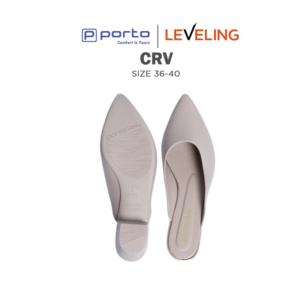 CRV - Porto Leveling Sepatu Kerja Wanita Wedges Heels 5CM Karet Casual Korea Nyaman Porto Lady