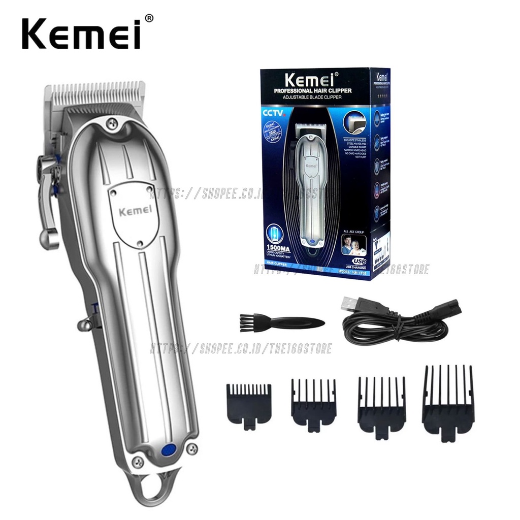 Alat Cukur Rambut Kemei KM-1755  Hair Clipper Professional Elektrik Rechargeable Cukuran KM 1755