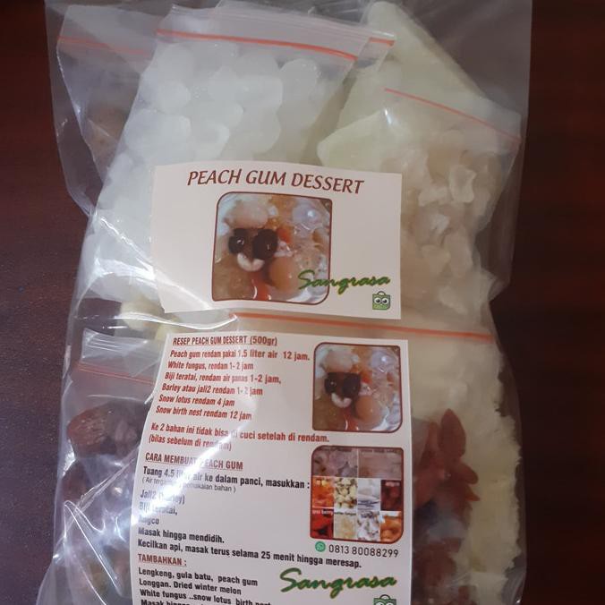

Harga Spesial Peach Gum Collagen.Paket Peach Gum.Dessert Tao Jiao Desert 500 Gram