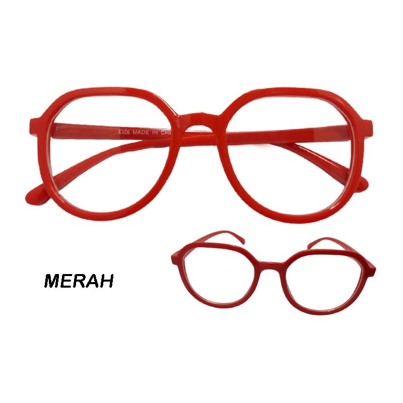 Kacamata Anak Kecil Kacamata Transpran Bening Kacamata Anak Laki Laki Kacamata Anak Perempuan Lensa Bening Gaya Keren Cowok Perempuan KIds Glasses Unisex Eye Protection COD Bayar Ditempat-6
