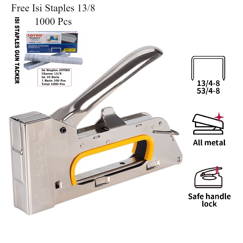 Staples Tembak Gun Tacker Stapler Jok Staples Jok Staples Kayu